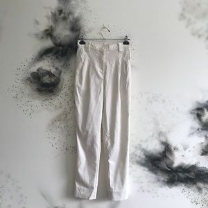 AMERICAN APPAREL High Waisted White Twill Pants